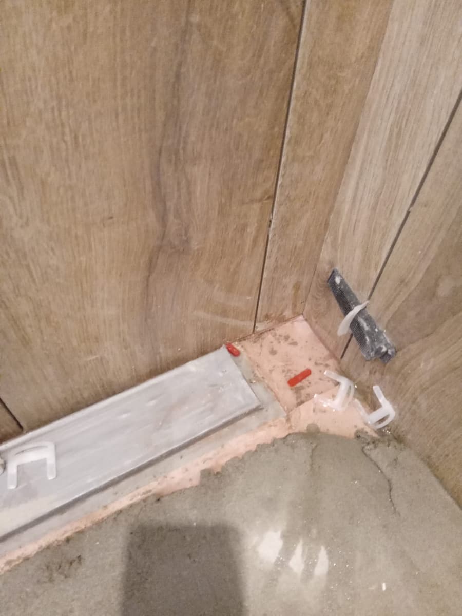 Lijngoot ingepast in de vloer