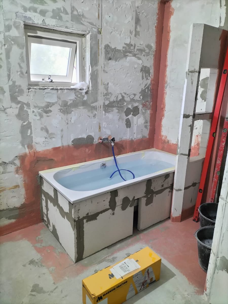 Laatste controle voor het tegelwerk